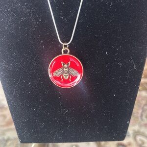 Gucci charm signed with  Chain with 925 sterling silver Necklace